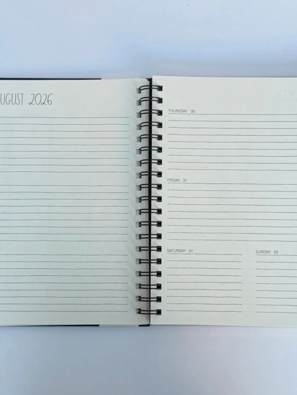 Rae Dunn 2027 Floral Spiral Planner - Black & White Floral